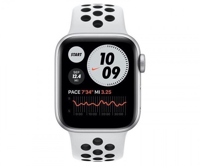 Apple Watch Nike SE GPS 40mm Silver Aluminum Case w. Pure Platinum/Black Nike Sport B. (MYYD2) б/у